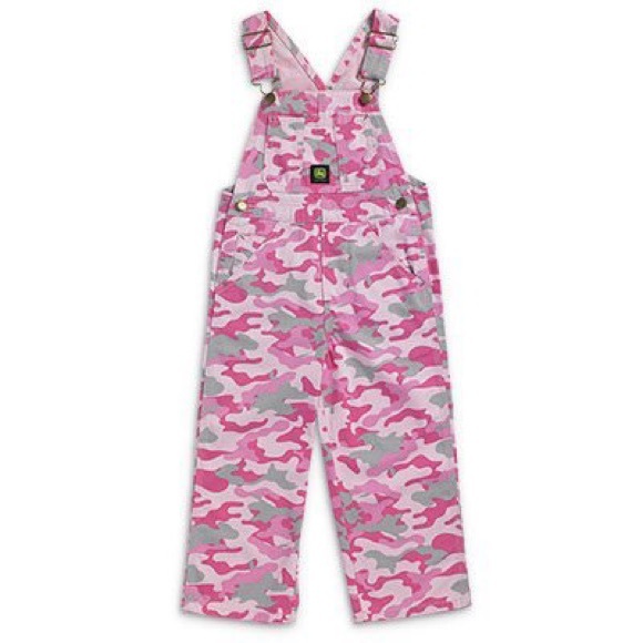 John Deere Other - John Deere Baby Girls Pink Camo Overalls - 12M